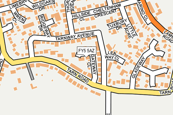 FY5 5AZ map - OS OpenMap – Local (Ordnance Survey)