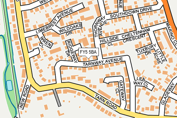 FY5 5BA map - OS OpenMap – Local (Ordnance Survey)