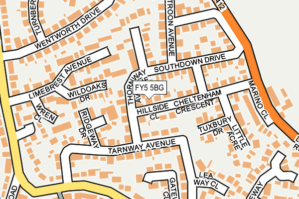 FY5 5BG map - OS OpenMap – Local (Ordnance Survey)