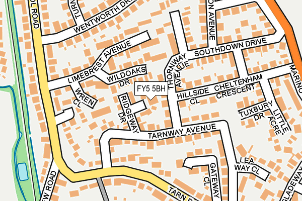 FY5 5BH map - OS OpenMap – Local (Ordnance Survey)