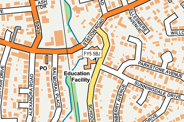FY5 5BJ map - OS OpenMap – Local (Ordnance Survey)
