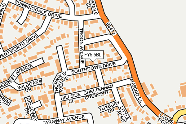 FY5 5BL map - OS OpenMap – Local (Ordnance Survey)