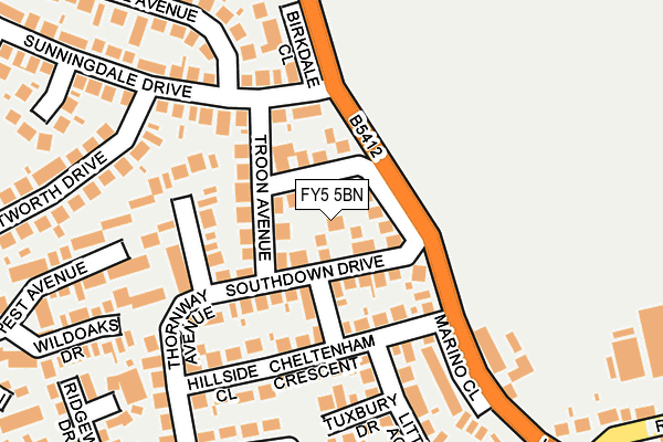 FY5 5BN map - OS OpenMap – Local (Ordnance Survey)