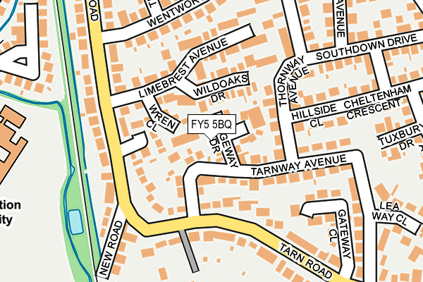 FY5 5BQ map - OS OpenMap – Local (Ordnance Survey)
