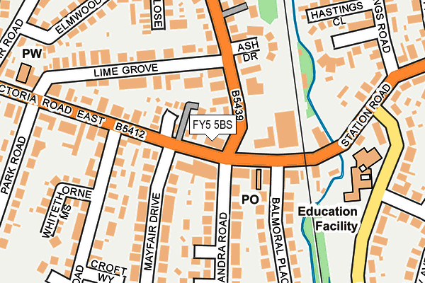 FY5 5BS map - OS OpenMap – Local (Ordnance Survey)