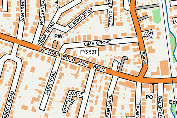FY5 5BT map - OS OpenMap – Local (Ordnance Survey)