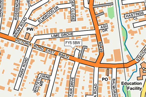 FY5 5BW map - OS OpenMap – Local (Ordnance Survey)
