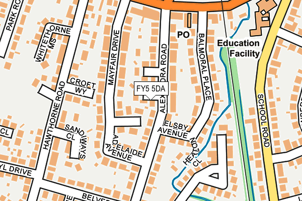 FY5 5DA map - OS OpenMap – Local (Ordnance Survey)