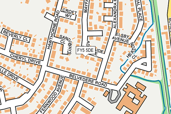 FY5 5DE map - OS OpenMap – Local (Ordnance Survey)