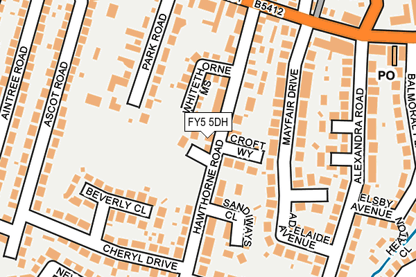 FY5 5DH map - OS OpenMap – Local (Ordnance Survey)