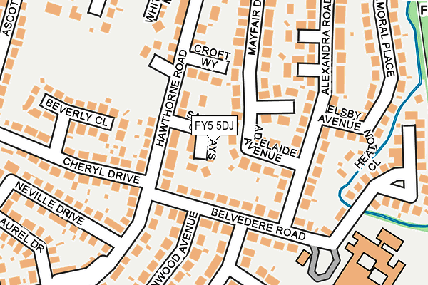 FY5 5DJ map - OS OpenMap – Local (Ordnance Survey)