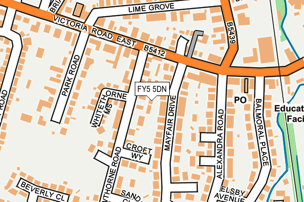FY5 5DN map - OS OpenMap – Local (Ordnance Survey)