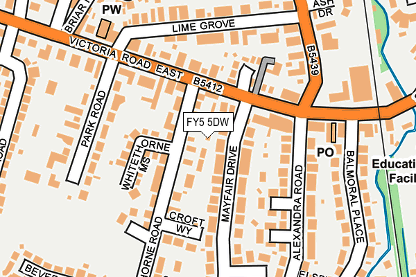 FY5 5DW map - OS OpenMap – Local (Ordnance Survey)