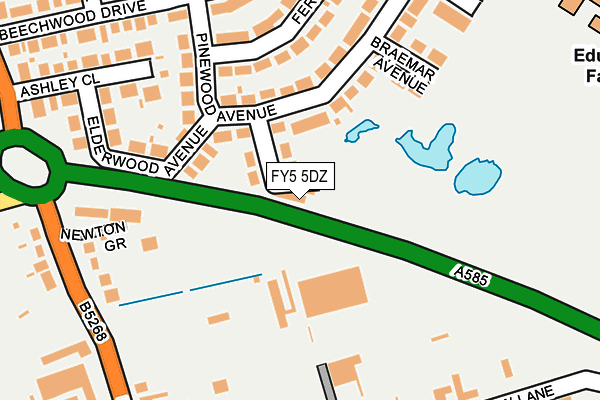 FY5 5DZ map - OS OpenMap – Local (Ordnance Survey)