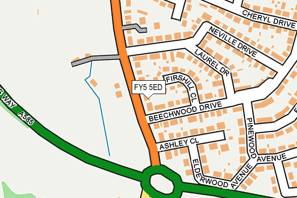 FY5 5ED map - OS OpenMap – Local (Ordnance Survey)