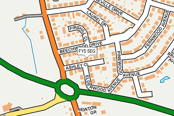 FY5 5EG map - OS OpenMap – Local (Ordnance Survey)