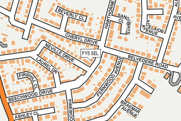 FY5 5EL map - OS OpenMap – Local (Ordnance Survey)