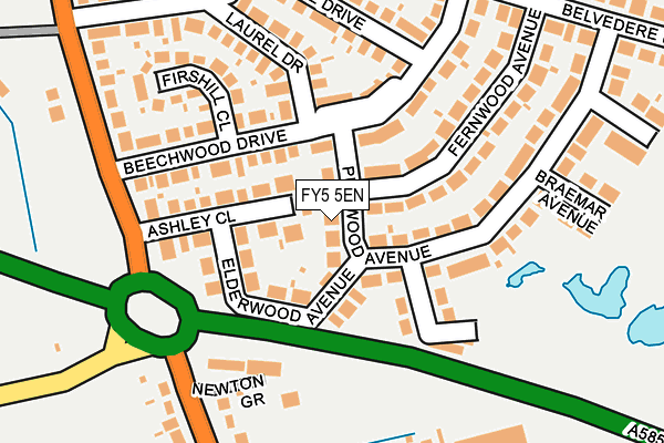 FY5 5EN map - OS OpenMap – Local (Ordnance Survey)