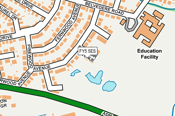 FY5 5ES map - OS OpenMap – Local (Ordnance Survey)