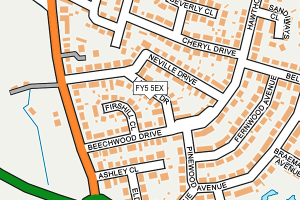 FY5 5EX map - OS OpenMap – Local (Ordnance Survey)