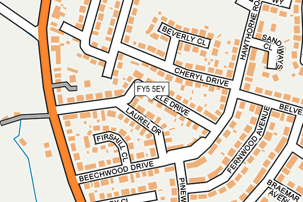 FY5 5EY map - OS OpenMap – Local (Ordnance Survey)
