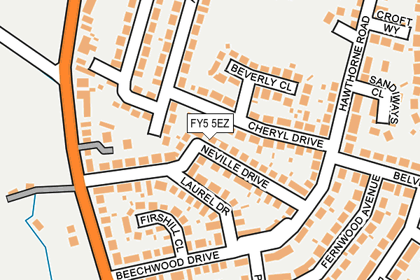 FY5 5EZ map - OS OpenMap – Local (Ordnance Survey)