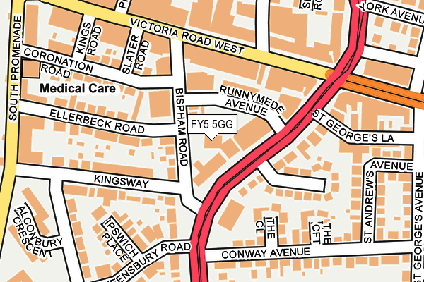 FY5 5GG map - OS OpenMap – Local (Ordnance Survey)