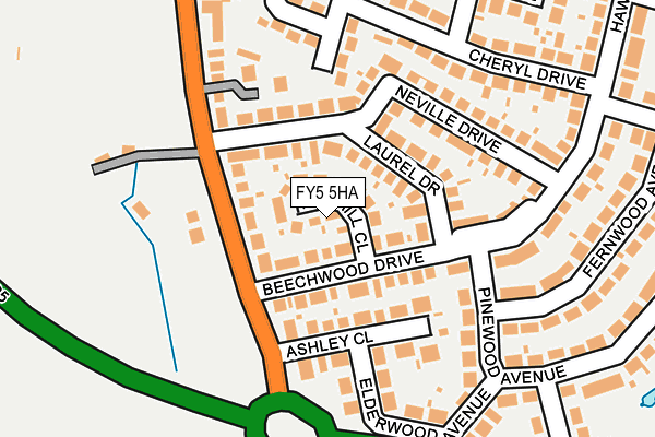 FY5 5HA map - OS OpenMap – Local (Ordnance Survey)