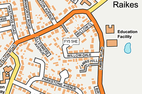 FY5 5HE map - OS OpenMap – Local (Ordnance Survey)