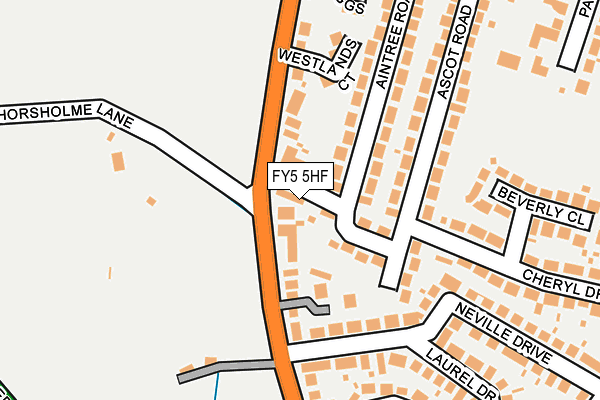 FY5 5HF map - OS OpenMap – Local (Ordnance Survey)