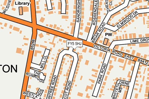 FY5 5HJ map - OS OpenMap – Local (Ordnance Survey)