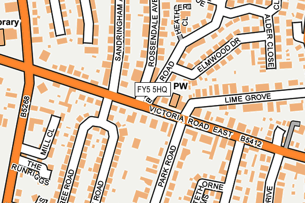 FY5 5HQ map - OS OpenMap – Local (Ordnance Survey)