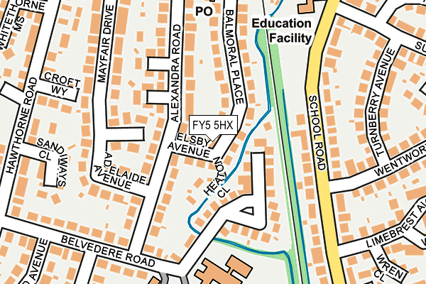 FY5 5HX map - OS OpenMap – Local (Ordnance Survey)