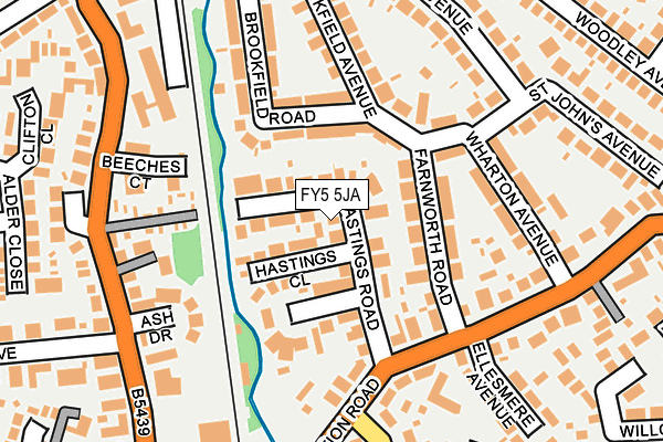 FY5 5JA map - OS OpenMap – Local (Ordnance Survey)
