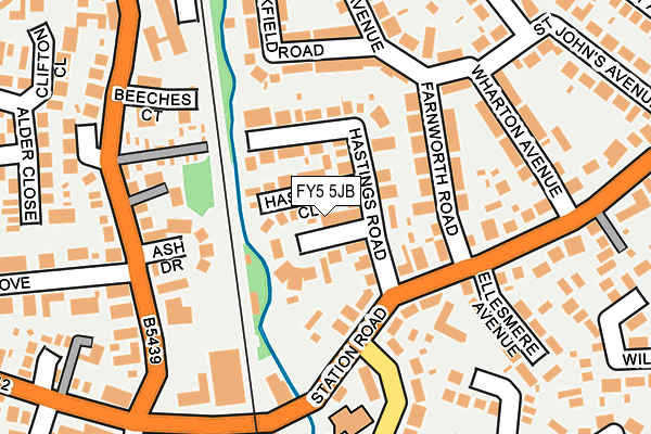 FY5 5JB map - OS OpenMap – Local (Ordnance Survey)