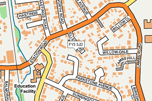 FY5 5JD map - OS OpenMap – Local (Ordnance Survey)