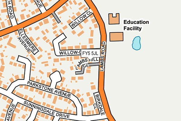 FY5 5JL map - OS OpenMap – Local (Ordnance Survey)