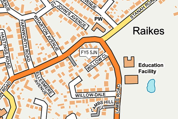 FY5 5JN map - OS OpenMap – Local (Ordnance Survey)