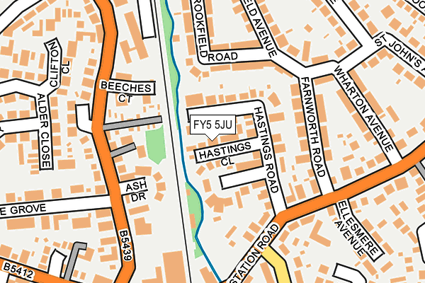 FY5 5JU map - OS OpenMap – Local (Ordnance Survey)