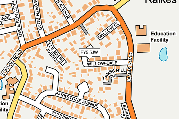 FY5 5JW map - OS OpenMap – Local (Ordnance Survey)