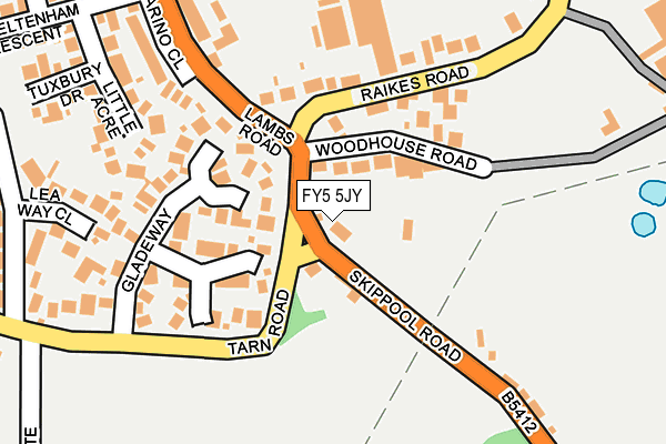 FY5 5JY map - OS OpenMap – Local (Ordnance Survey)