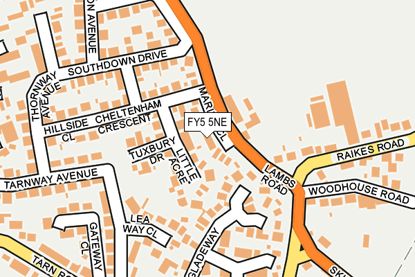 FY5 5NE map - OS OpenMap – Local (Ordnance Survey)