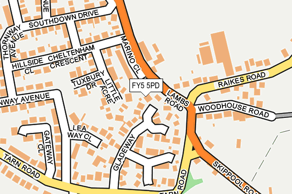 FY5 5PD map - OS OpenMap – Local (Ordnance Survey)