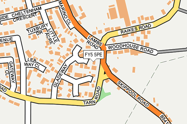 FY5 5PE map - OS OpenMap – Local (Ordnance Survey)