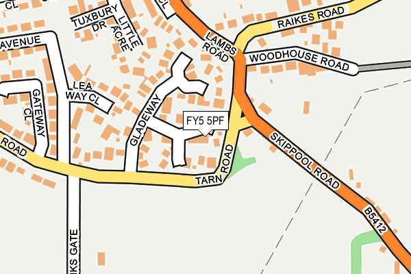 FY5 5PF map - OS OpenMap – Local (Ordnance Survey)