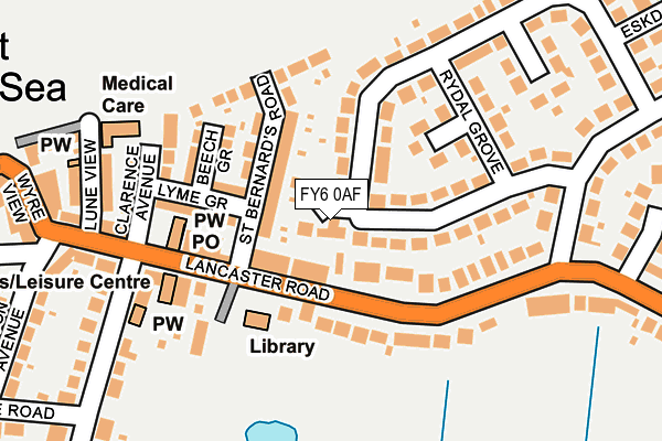 FY6 0AF map - OS OpenMap – Local (Ordnance Survey)
