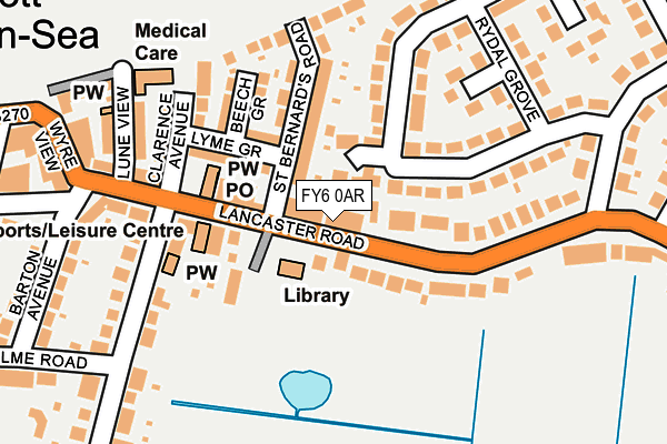 FY6 0AR map - OS OpenMap – Local (Ordnance Survey)