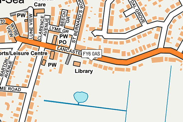 FY6 0AS map - OS OpenMap – Local (Ordnance Survey)