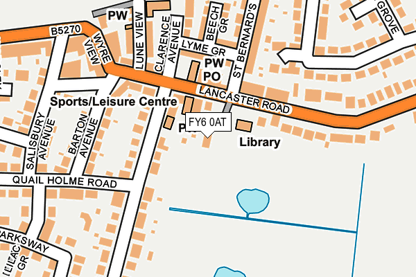 FY6 0AT map - OS OpenMap – Local (Ordnance Survey)