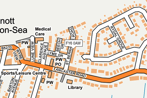 FY6 0AW map - OS OpenMap – Local (Ordnance Survey)
